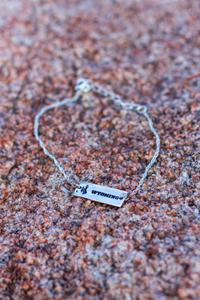 Dayna U® Sterling Silver Wyoming Bar Bracelet with Coordinates on Back