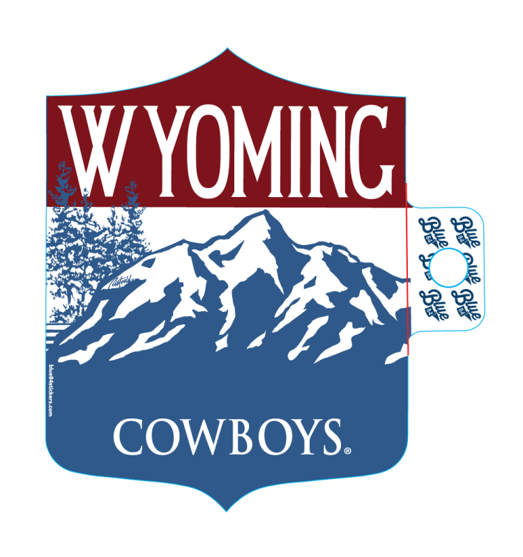 Blue 84® Shield Wyoming Cowboys Sticker (SKU 140272461584)