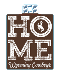 Blue 84® Wyoming Cowboys Home Sticker