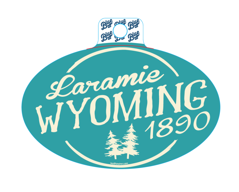 Blue 84® Oval Two Pines Laramie Sticker (SKU 140273901584)