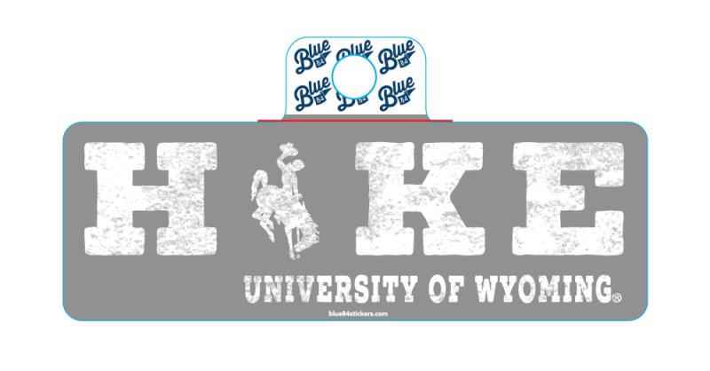 Blue 84® Hike University of Wyoming Sticker (SKU 140274371584)