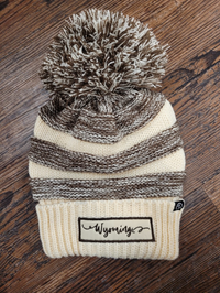 Zephyr® Oversized Pom Wyoming Script Beanie