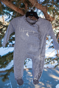 Garb® Wyoming Script Ruffle Footie Onesie