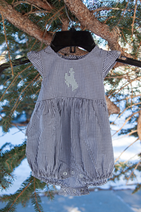 Garb® Infant Gingham Check Bucking Horse Bloomer Dress