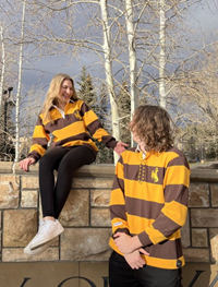 Barbarian® Collared Rugby Long Sleeve with Bucking Horse