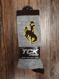 TCK® Sports Grey Wool Bucking Horse Socks