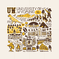 Julia Gash UW Collage Kitchen Towel
