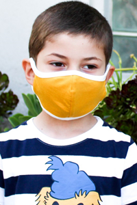 Youth Mustard Cotton Mask