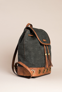 Simply Noelle Canvas and Faux Leather Backpack