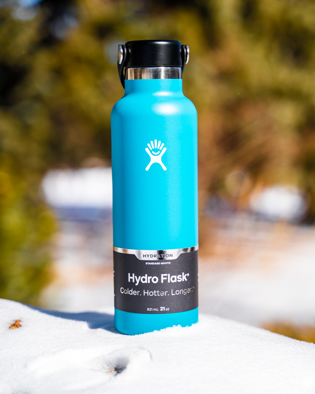 Hydroflask 21oz standard mouth bottle White Color