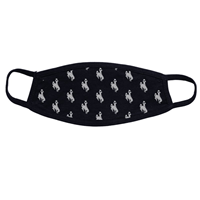 Ouray® Flat Cotton Mask with Bucking Horse Repeat