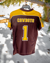 Colosseum® Toddler Wyoming Cowboys with Bucking Horse Football Jersey