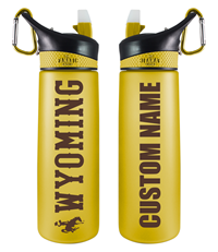 Personalized Frosted Wyoming Sport Bottle - gold (SKU: 141178171557) Personalized Frosted Wyoming Sport Bottle - gold