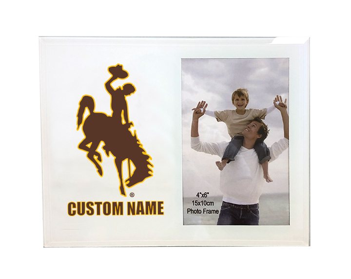 Personalized Glass 4x6 Bucking Horse Photo Frame (SKU 141179091557) Personalized Glass 4x6 Bucking Horse Photo Frame - main view