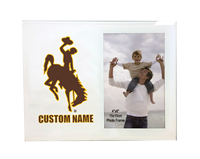 Personalized Glass 4x6 Bucking Horse Photo Frame