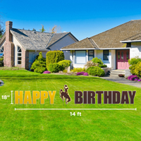 CDI® Lawn Sign Happy Birthday with Bucking Horse Logo Individual Letters