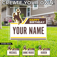 CDI® Lawn Sign Happy Birthday Custom Name