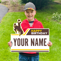 CDI® Lawn Sign Happy Birthday Custom Name