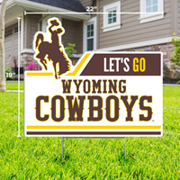 CDI® Lawn Sign Let's Go Wyoming Cowboys