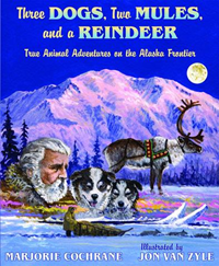 Three Dogs, Two Mules And A Reindeer