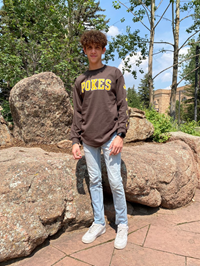 CI Sport® Pokes Long Sleeve Tees with Bucking Horse Repeat Down Sleeve