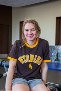 Champion® Arched Applique Wyoming with Bucking Horse Tee