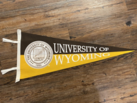 University of Wyoming Split Color Seal Pennant