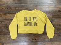 University of Wyoming Fleece Cropped Crew