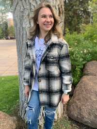 Ladies Plaid Shacket