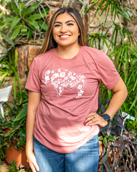 Little Wyo Things® Floral Buffalo Tee