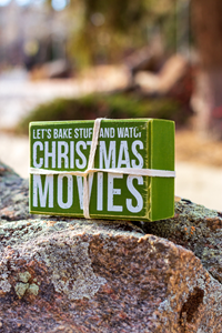 Box and Socks Set Bake Stuff and Watch Christmas Movies