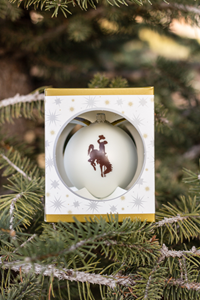 Matte Bucking Horse Christmas Ball Ornament