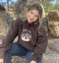 CI Sport® Embroidery Wyoming with Mountainscape Design Hoodie