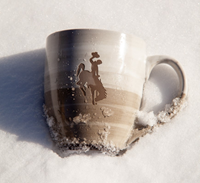 16 oz Bucking Horse Faded Stoneware Mug