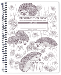 Coilbound Decomposition Book Hedgehogs Dot Grid