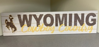Wyoming Cowboy Country Wooden Wall Art