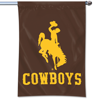 University Blanket and Flag® Bucking Horse Over Cowboys Vertical Flag