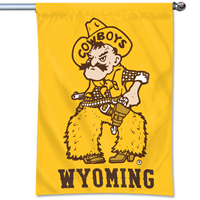 University Blanket and Flag® Pistol Pete Wyoming Flag