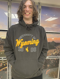 Blue 84® University of Wyoming Applique 1886 with Bucking Horse Hoodie