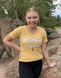 Blue 84® Ladies Wyoming Script Cowboys Tee