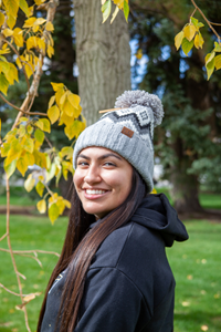C.C® Aztec Print Pom Pom Beanie