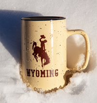 18 oz Wyoming Bucking Horse Speckled Mug