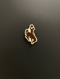 Bucking Horse Wood Magnet