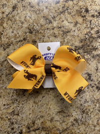 Gold Hair Bow Repeated Bucking Horse over Wyoming