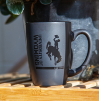 Nordic® Vertical University of Wyoming with Bucking Horse Matte Mug
