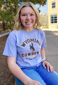 Champion® Wyoming Over Bucking Horse Cowboys 1886 Est. Tee