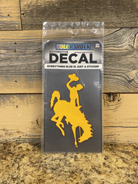 CDI Corp. Colorshock™ Brown Outline Yellow Bucking Horse Decal - main view