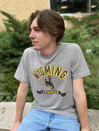 Colosseum® Wyoming Arch Over Bucking Horse Cowboys Tee