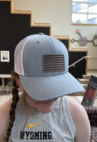 Range Leather Patch American Flag with Mesh Back Cap