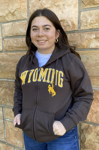 Big Cotton® Full Zip Wyoming Hoodie with Off-center Bucking Horse